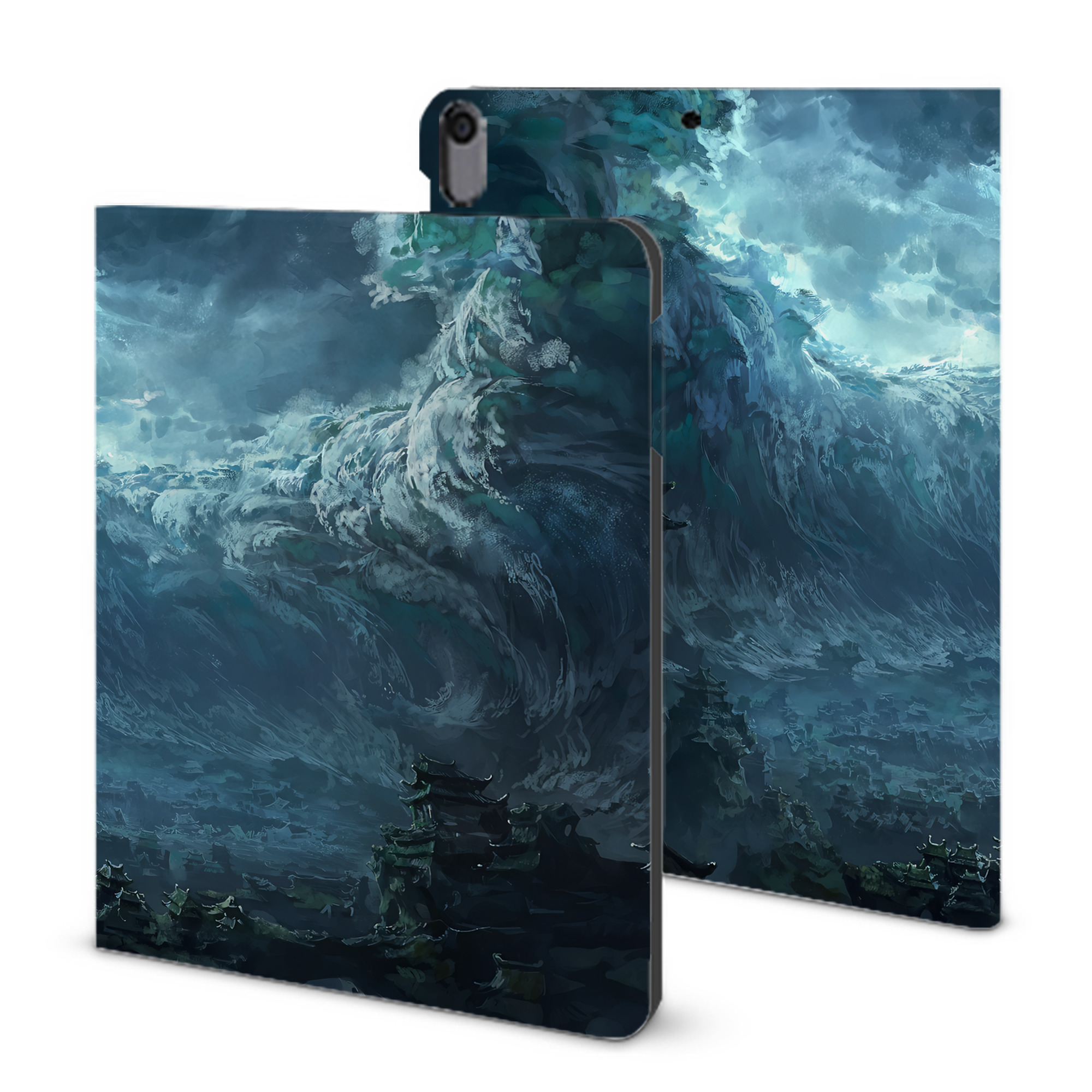 （画像用） Ne Zha 2 ナタ 魔童の大暴れ IPad ケース ブック型 PUレザー TPU 耐衝撃 軽量 薄型 ペン収納なし 全面保護 IPad 各モデル対応